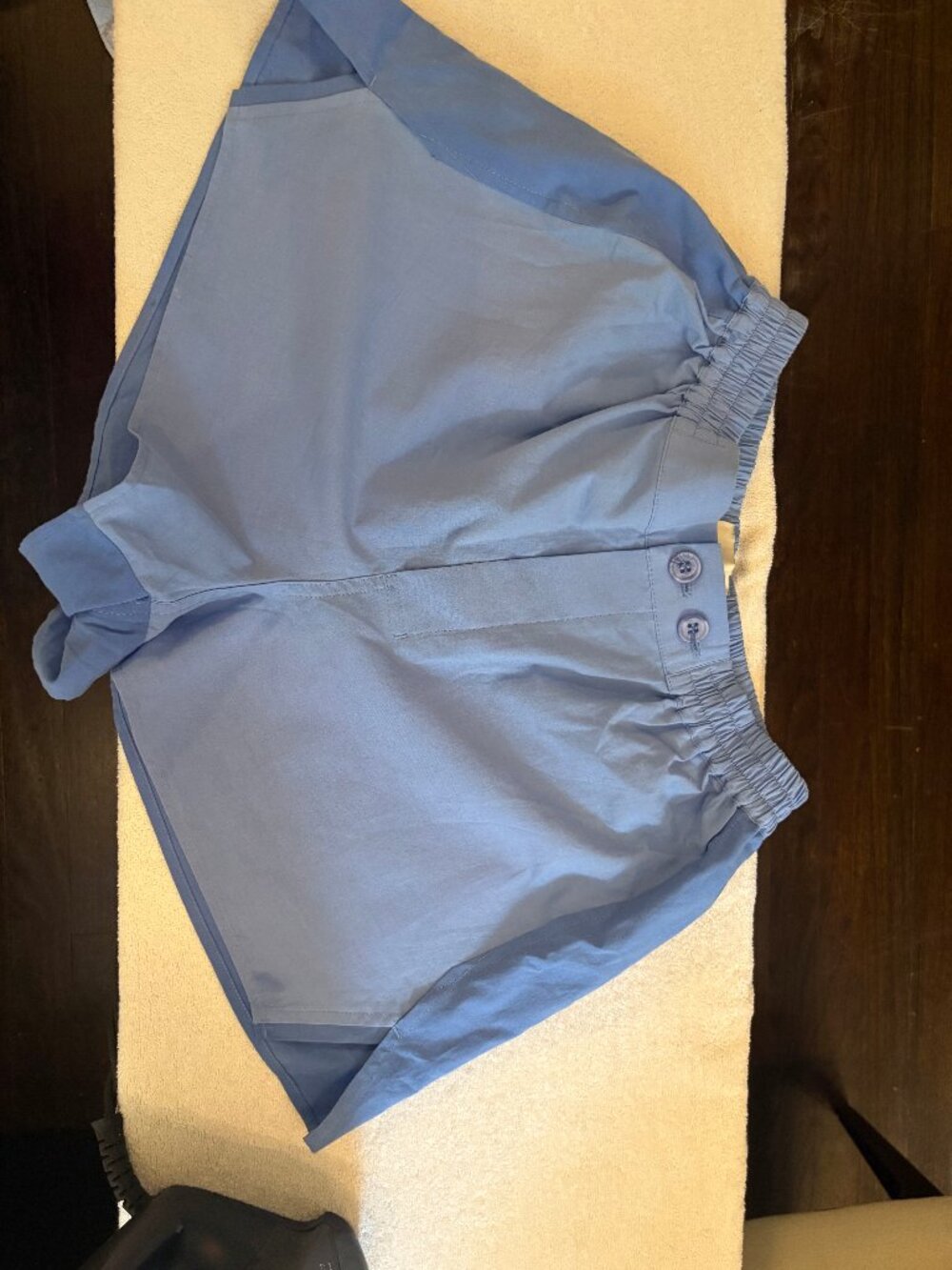 HAY Two-Tone Blue Women's Boxer Shorts with Buttons, S/M (Like New)